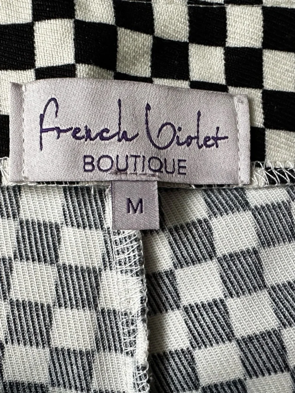 High Waist Checkerboard Shorts Black White Tailored Chic Size M